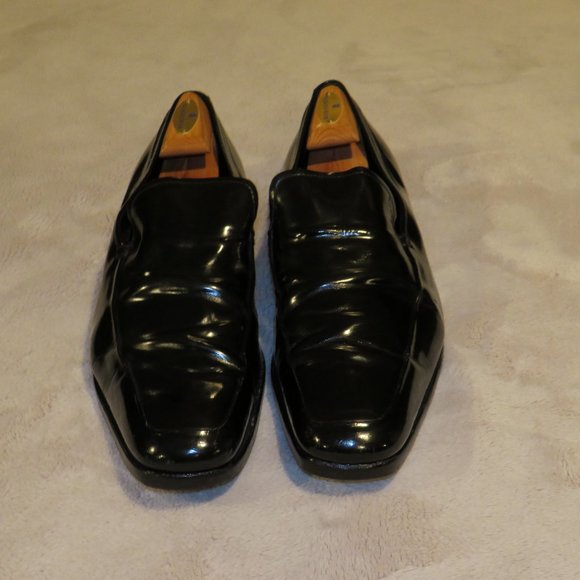 Prada Smooth Black Leather Apron Loafer Size US 13 UK 12 - Picture 1 of 10